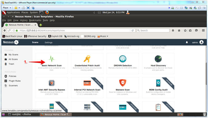 how to use nessus on metasploitable 2