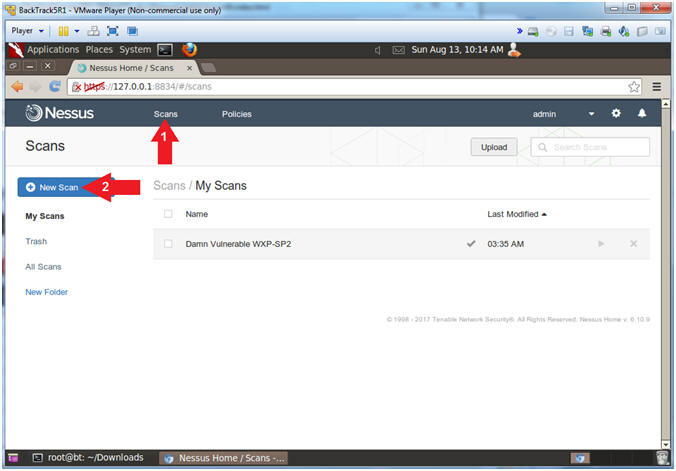 Metasploitable Project: Lesson 6: Scan Metasploitable wish Nessus